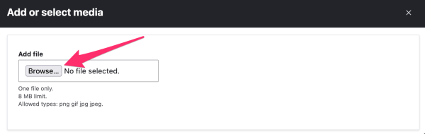 Browse button
