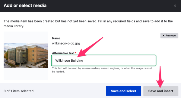 add or select media